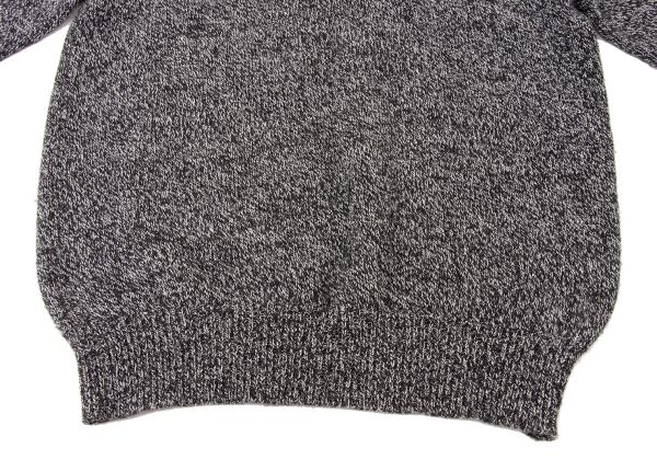 Y's for men Wool Melange Knit Black White Size M