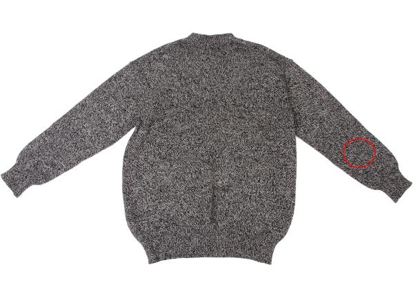 Y's for men Wool Melange Knit Black White Size M