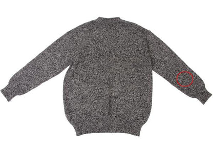 Y's for men Wool Melange Knit Black White Size M