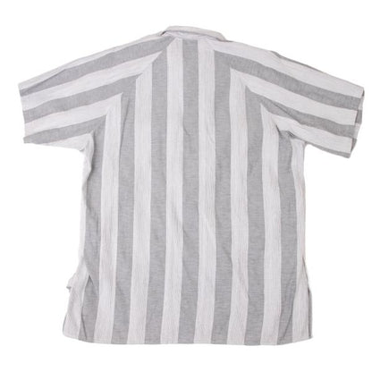 Y's for men Cotton Stripe Open Collar Shirt Gray Size M