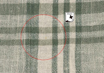 Y's for men Cotton Check Open Collar S/S Shirt Green Size M