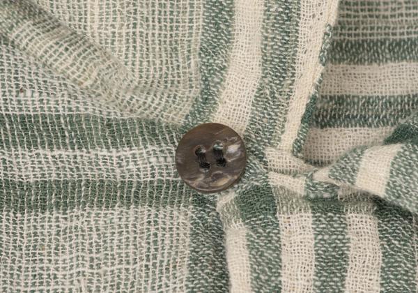 Y's for men Cotton Check Open Collar S/S Shirt Green Size M