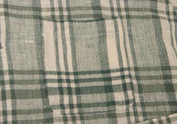 Y's for men Cotton Check Open Collar S/S Shirt Green Size M
