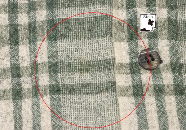 Y's for men Cotton Check Open Collar S/S Shirt Green Size M