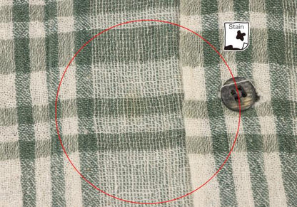 Y's for men Cotton Check Open Collar S/S Shirt Green Size M