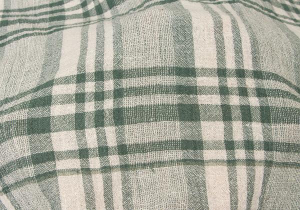 Y's for men Cotton Check Open Collar S/S Shirt Green Size M