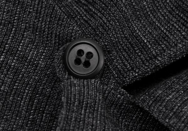 Y's for men Poly-blend Open Collar Long Sleeve Shirt Black Size M