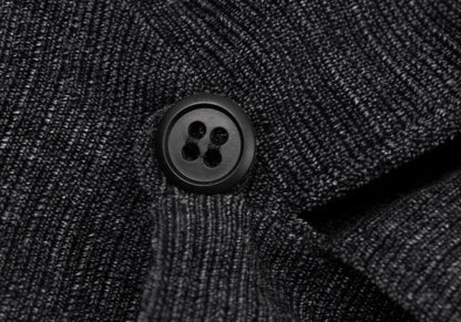 Y's for men Poly-blend Open Collar Long Sleeve Shirt Black Size M