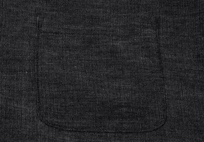 Y's for men Poly-blend Open Collar Long Sleeve Shirt Black Size M