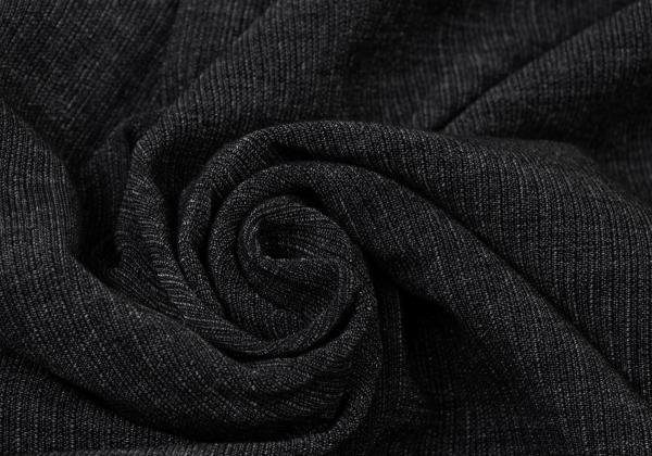 Y's for men Poly-blend Open Collar Long Sleeve Shirt Black Size M
