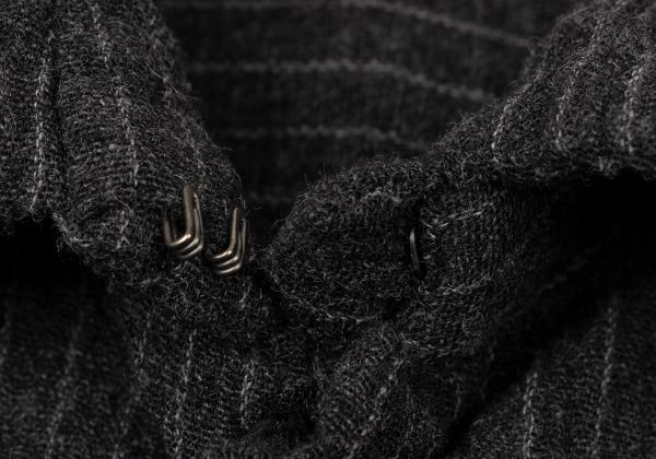 Y's for men Pinstripe Snap Button Long Sleeve Shirt Black Size M