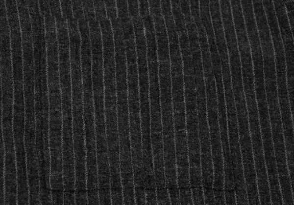 Y's for men Pinstripe Snap Button Long Sleeve Shirt Black Size M