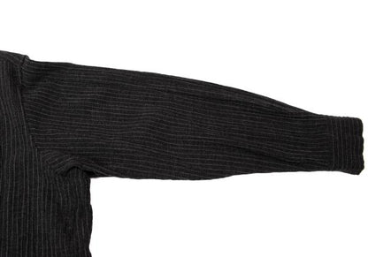 Y's for men Pinstripe Snap Button Long Sleeve Shirt Black Size M