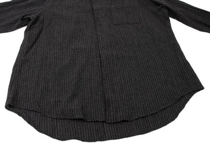 Y's for men Pinstripe Snap Button Long Sleeve Shirt Black Size M