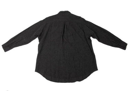 Y's for men Pinstripe Snap Button Long Sleeve Shirt Black Size M