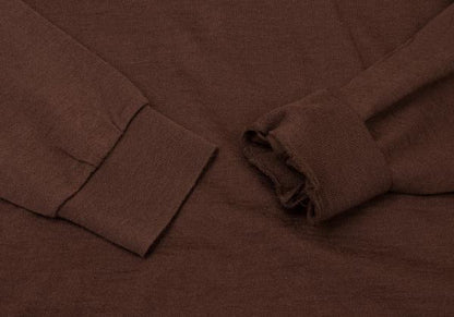 Y's for men Wool High-Neck Long Sleeve Cut Sew Brown Size M