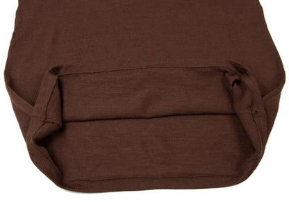 Y's for men Wool High-Neck Long Sleeve Cut Sew Brown Size M