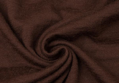 Y's for men Wool High-Neck Long Sleeve Cut Sew Brown Size M