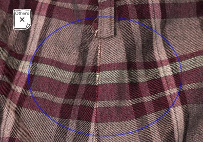 Y's for men Rayon Check Drawstring Wide Pants Purple Size M