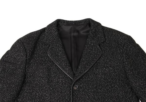 Y's for men Wool Leather Piping Jacket Black/White Size M