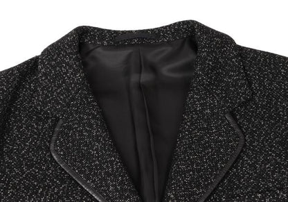 Y's for men Wool Leather Piping Jacket Black/White Size M