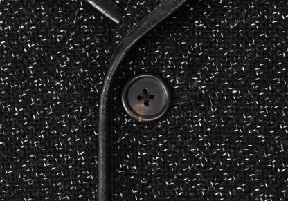 Y's for men Wool Leather Piping Jacket Black/White Size M
