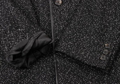 Y's for men Wool Leather Piping Jacket Black/White Size M