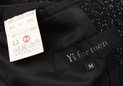 Y's for men Wool Leather Piping Jacket Black/White Size M