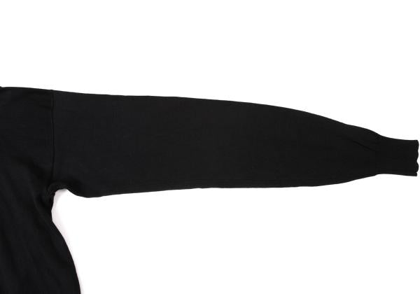 Yohji Yamamoto POUR HOMME Black Long Sleeve Knit Polo Size M