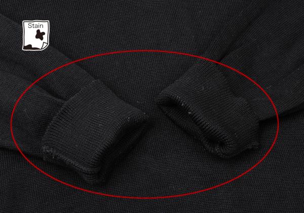 Yohji Yamamoto POUR HOMME Black Long Sleeve Knit Polo Size M