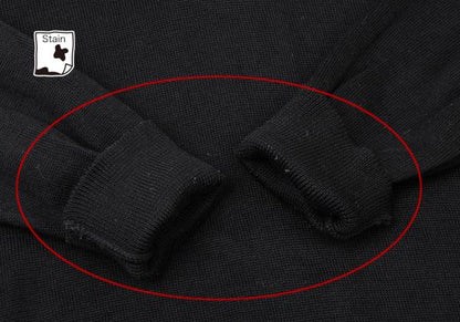 Yohji Yamamoto POUR HOMME Black Long Sleeve Knit Polo Size M