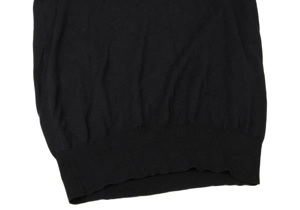 Yohji Yamamoto POUR HOMME Black Long Sleeve Knit Polo Size M