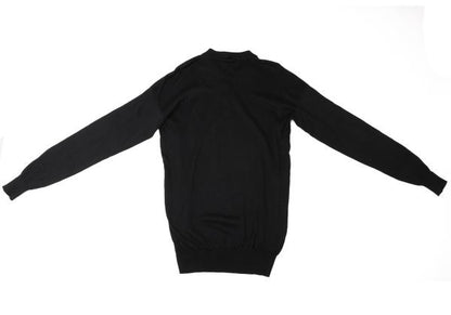 Yohji Yamamoto POUR HOMME Black Long Sleeve Knit Polo Size M