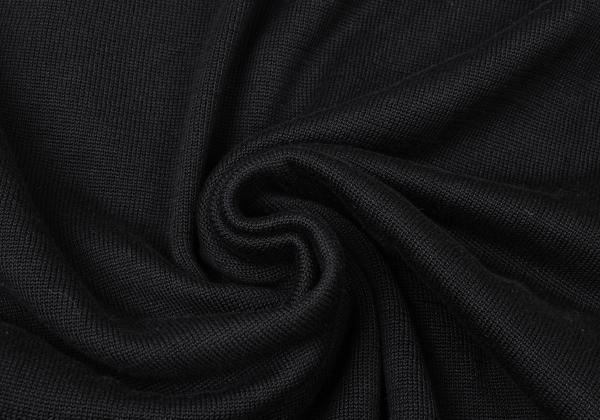 Yohji Yamamoto POUR HOMME Black Long Sleeve Knit Polo Size M