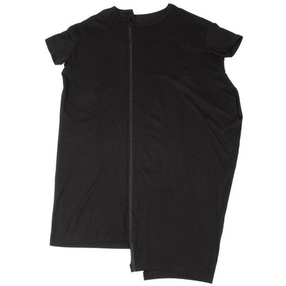 Y's Black White Stitch Cotton Midi Dress Size 2