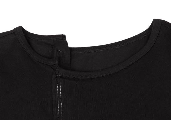 Y's Black White Stitch Cotton Midi Dress Size 2