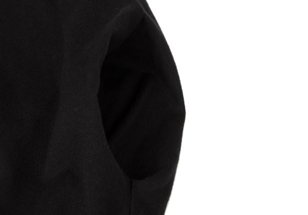 Y's Black White Stitch Cotton Midi Dress Size 2