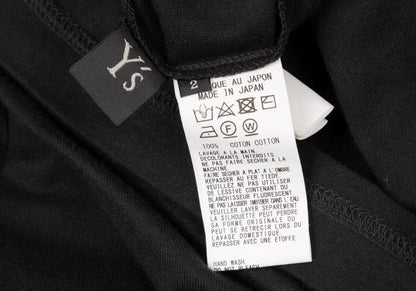 Y's Black White Stitch Cotton Midi Dress Size 2