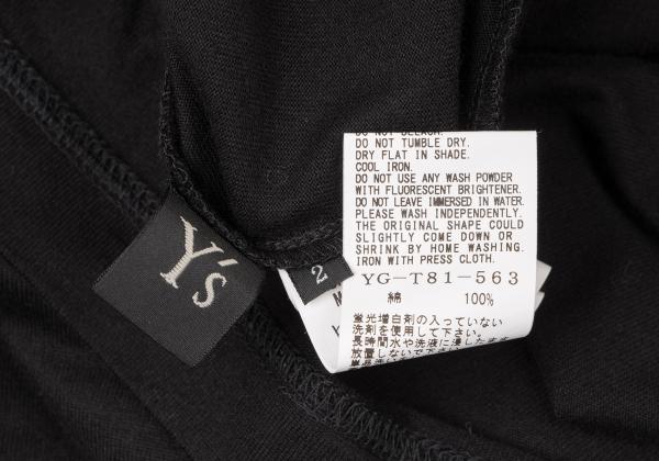 Y's Black White Stitch Cotton Midi Dress Size 2