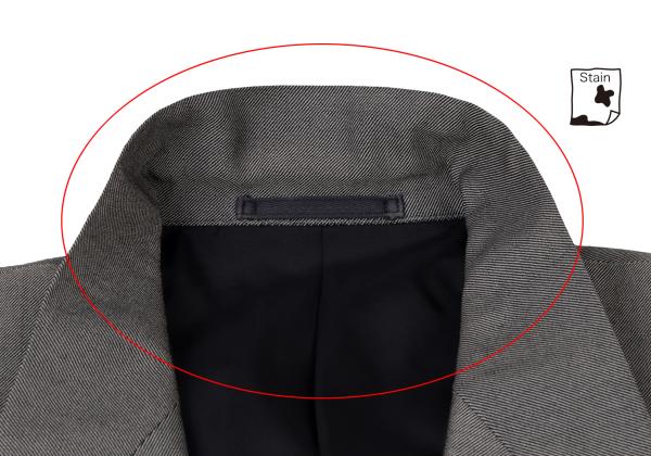 COMME des GARCONS HOMME Wool 2B Notched Jacket Gray Size S