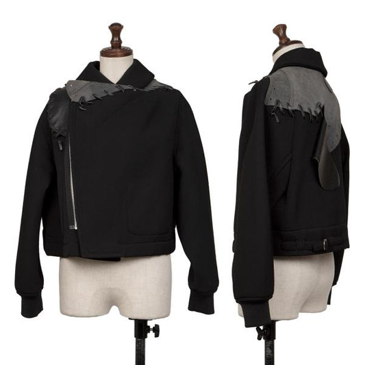 COMME des GARCONS 05SS Wool Leather Jacket Black Size S
