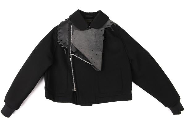 COMME des GARCONS 05SS Wool Leather Jacket Black Size S