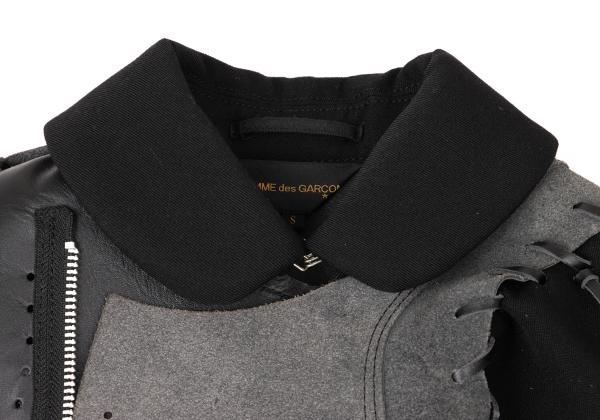 COMME des GARCONS 05SS Wool Leather Jacket Black Size S