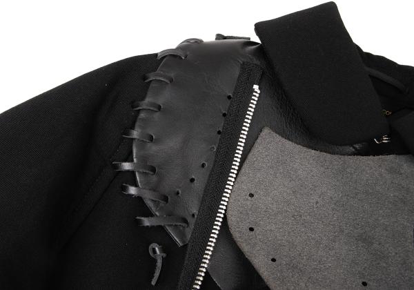 COMME des GARCONS 05SS Wool Leather Jacket Black Size S