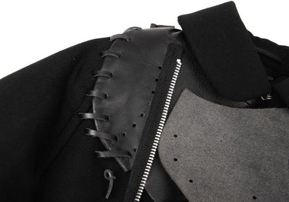 COMME des GARCONS 05SS Wool Leather Jacket Black Size S