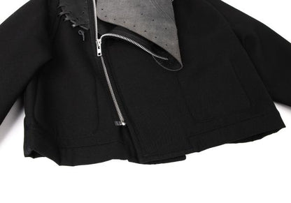 COMME des GARCONS 05SS Wool Leather Jacket Black Size S