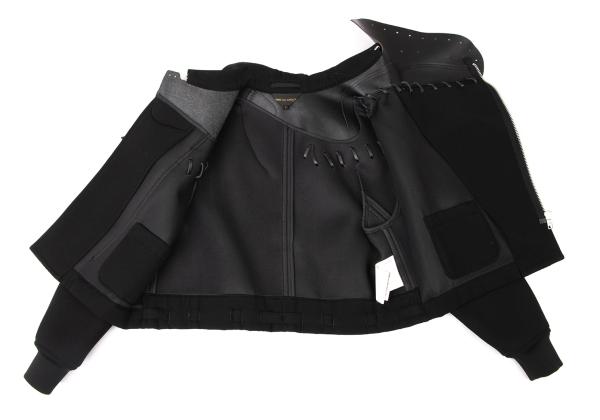 COMME des GARCONS 05SS Wool Leather Jacket Black Size S