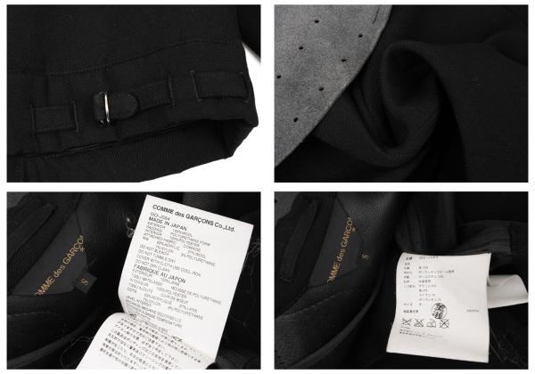COMME des GARCONS 05SS Wool Leather Jacket Black Size S
