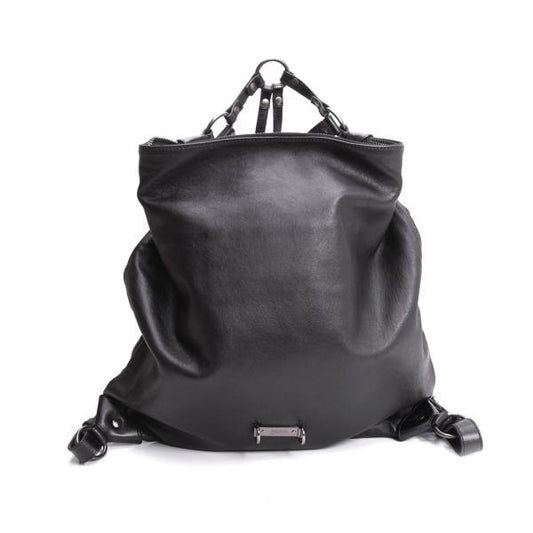 Jean Paul GAULTIER Lamb Leather Ring Harness Backpack Black