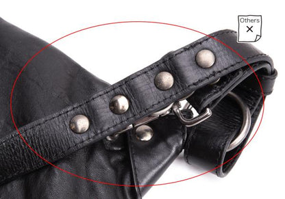 Jean Paul GAULTIER Lamb Leather Ring Harness Backpack Black